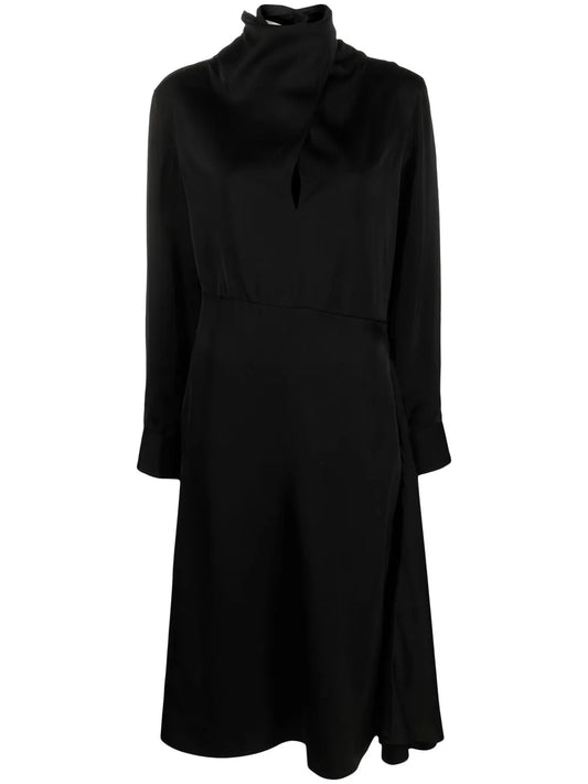 Long-Sleeve A-Line Dress