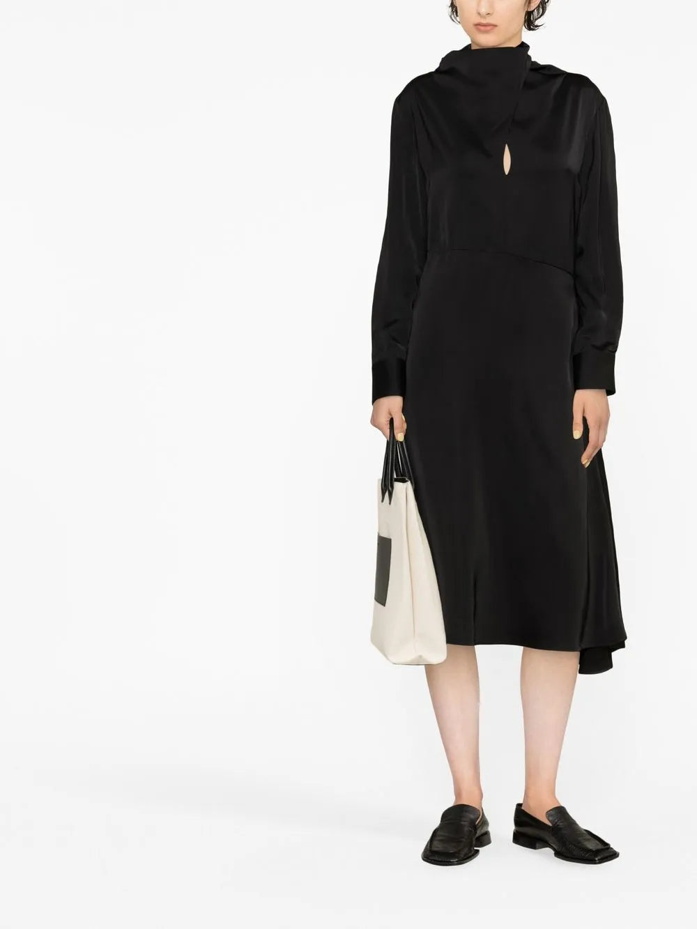 Long-Sleeve A-Line Dress