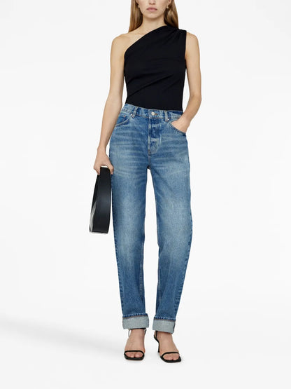 Camila One-Shoulder Ribbed Top