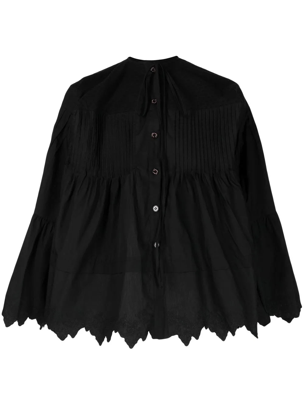 Front Tie-Fastening Detail Blouse