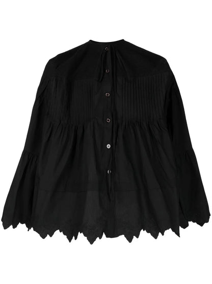 Front Tie-Fastening Detail Blouse