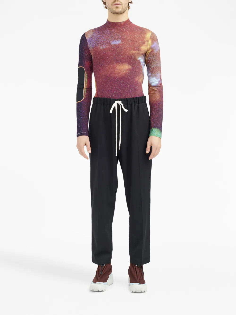 Drawstring-Waist Tailored Trousers