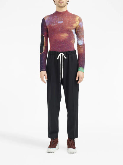 Drawstring-Waist Tailored Trousers