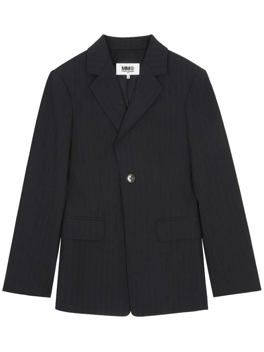 Pinstriped Tailored Blazer