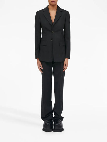 Pinstriped Tailored Blazer