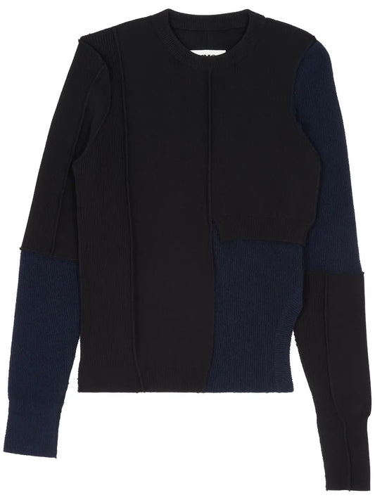 Stitch-Detail Crew-Neck Jumper