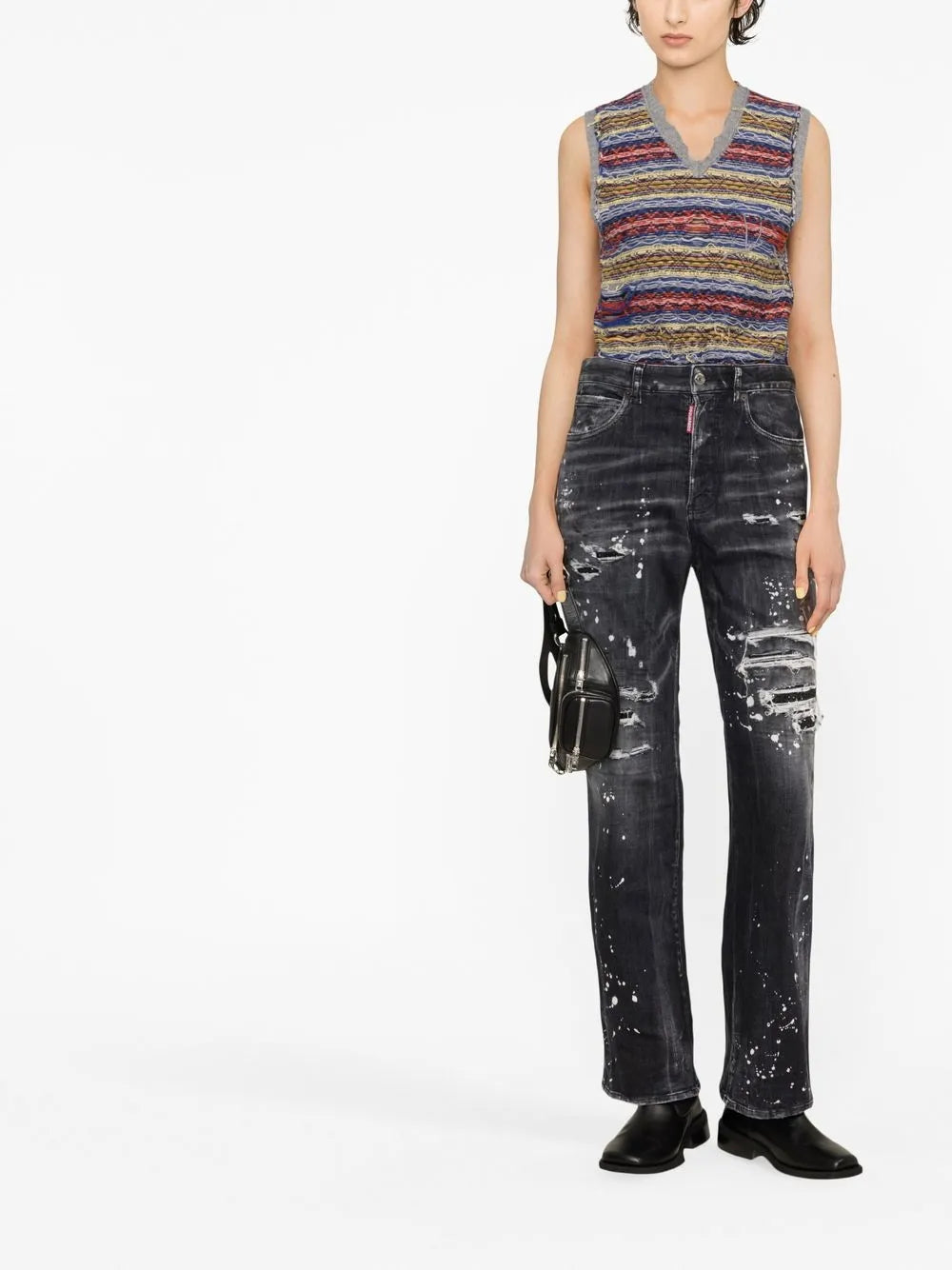 Distressed Bootcut Jeans