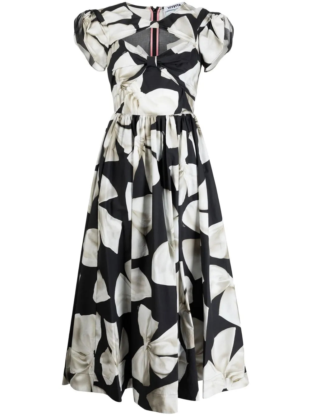 Floral-Print Cut-Out Dress