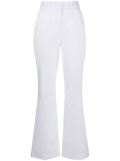 High-Waisted Flared-Leg Trousers
