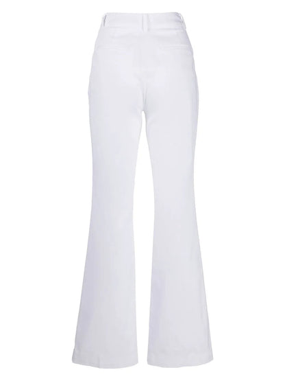 High-Waisted Flared-Leg Trousers