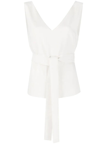 Sleeveless Belted Top