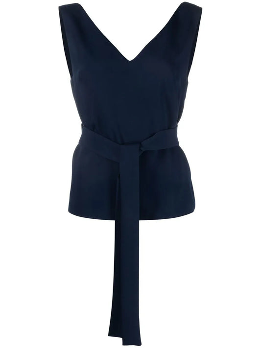 Sleeveless Belted Top