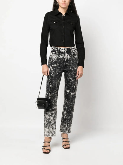 Cropped Denim Shirt