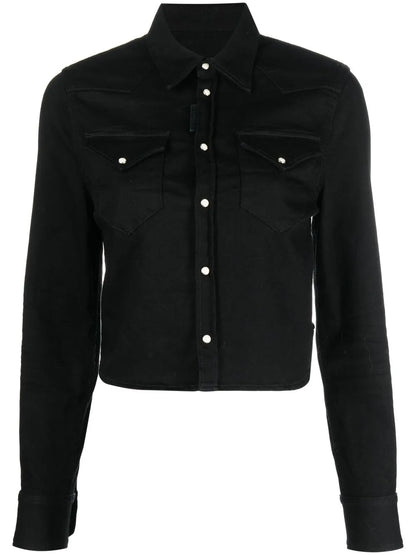 Cropped Denim Shirt