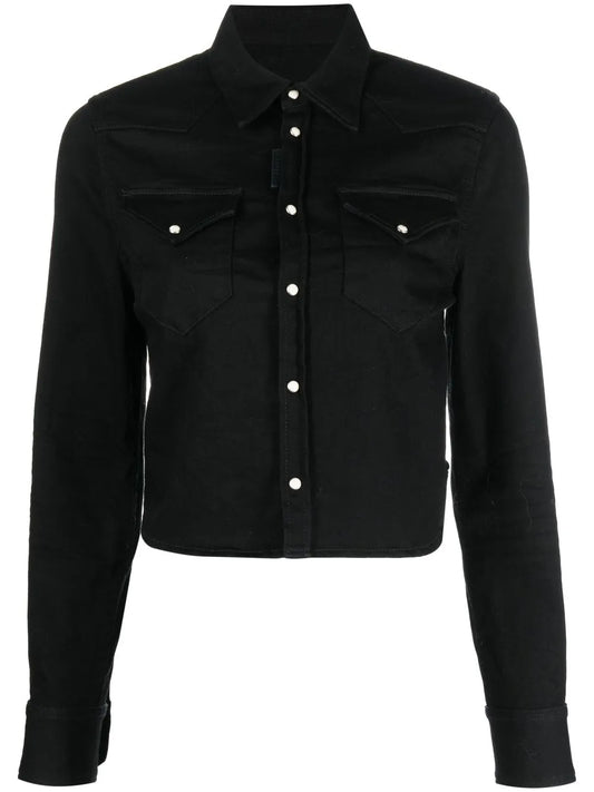 Cropped Denim Shirt