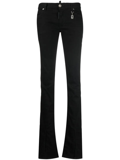 Split-Cuff Flared Jeans