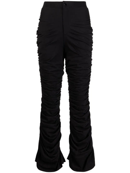 Gathered-Leg Detail Trousers