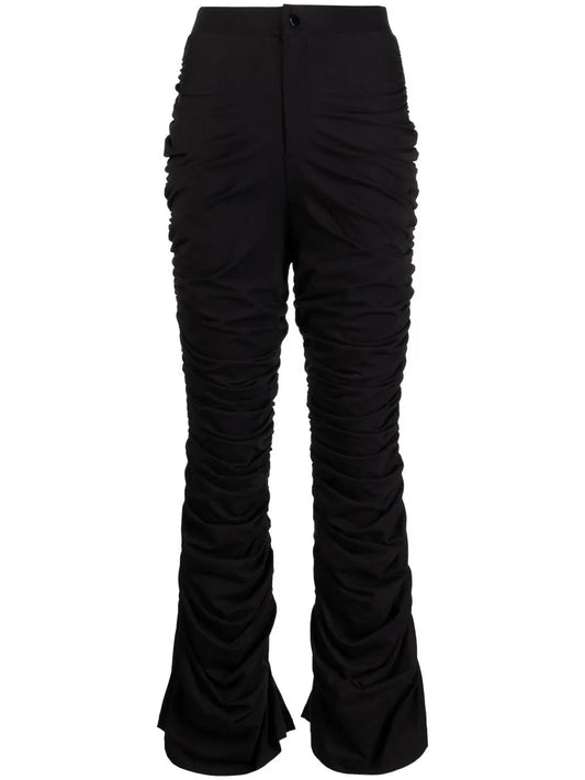 Gathered-Leg Detail Trousers