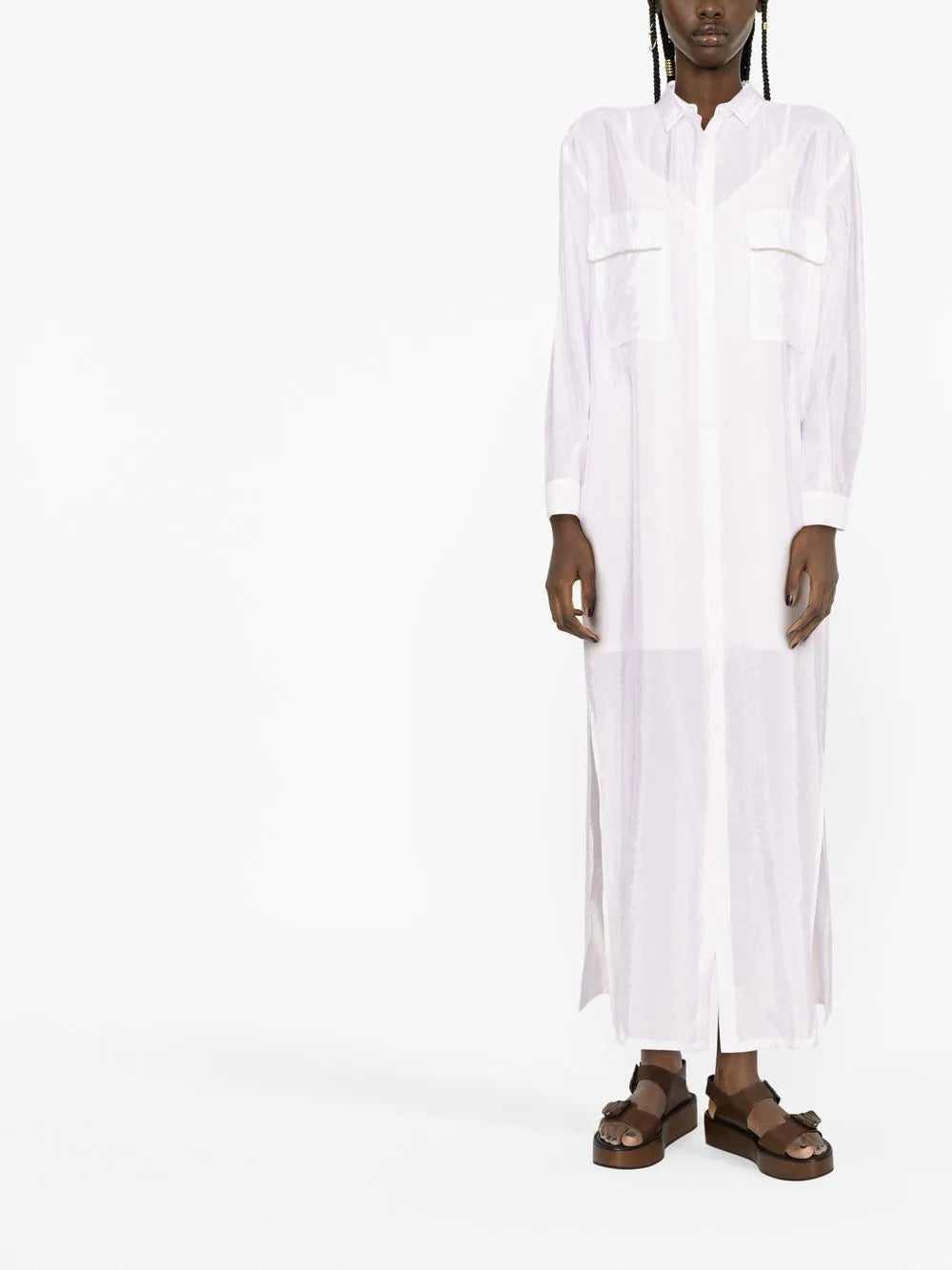 Side-Slits Shirt Dress