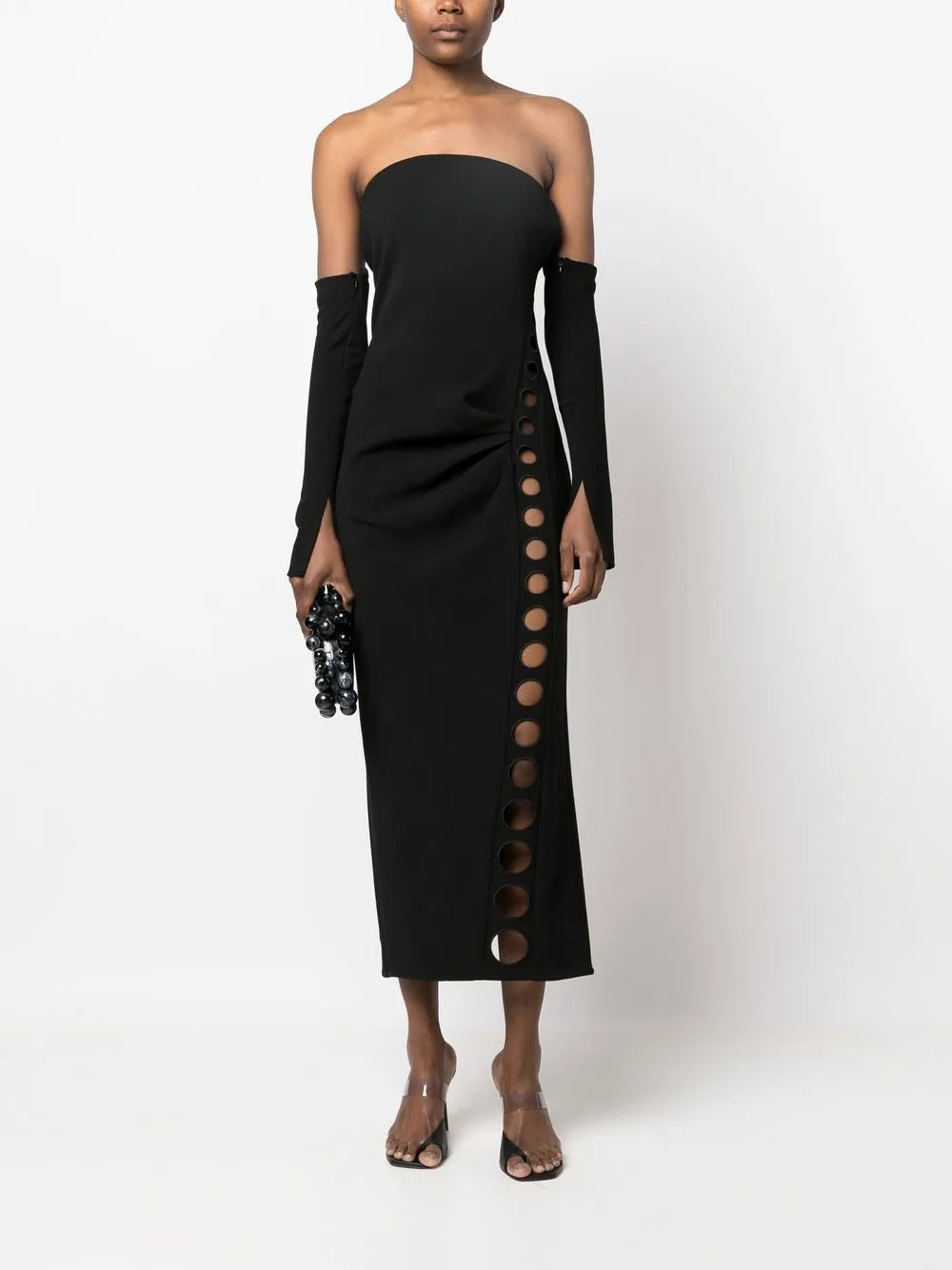 Off-Shoulder Midi Dress
