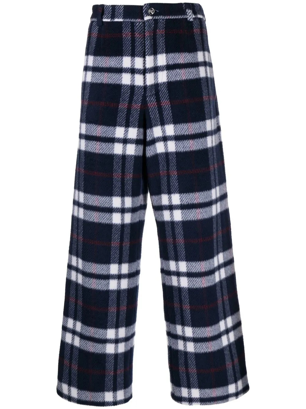 Plaid-Check Print Trousers