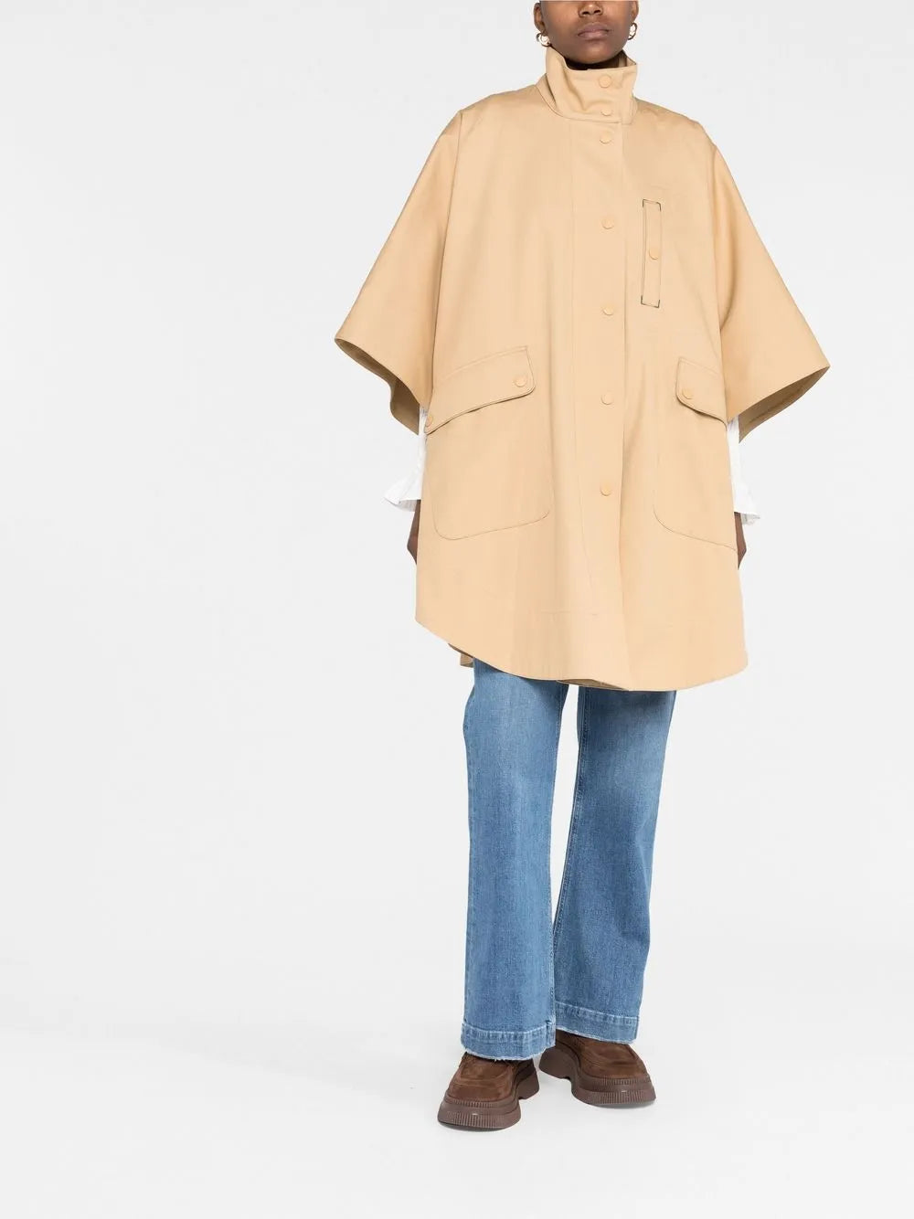 High-Neck Half-Sleeved Parka