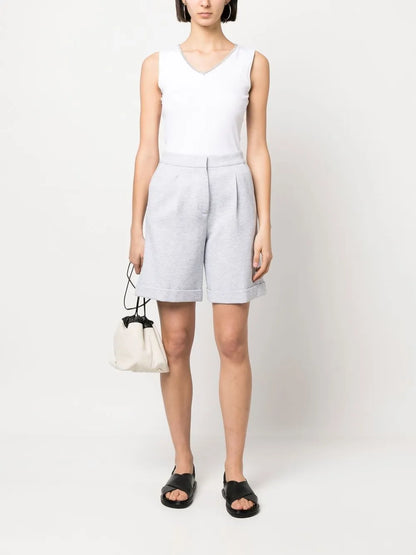 Straight-Leg Tailored Shorts