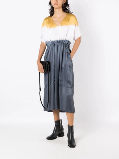 Tie-Dye Print Midi Dress