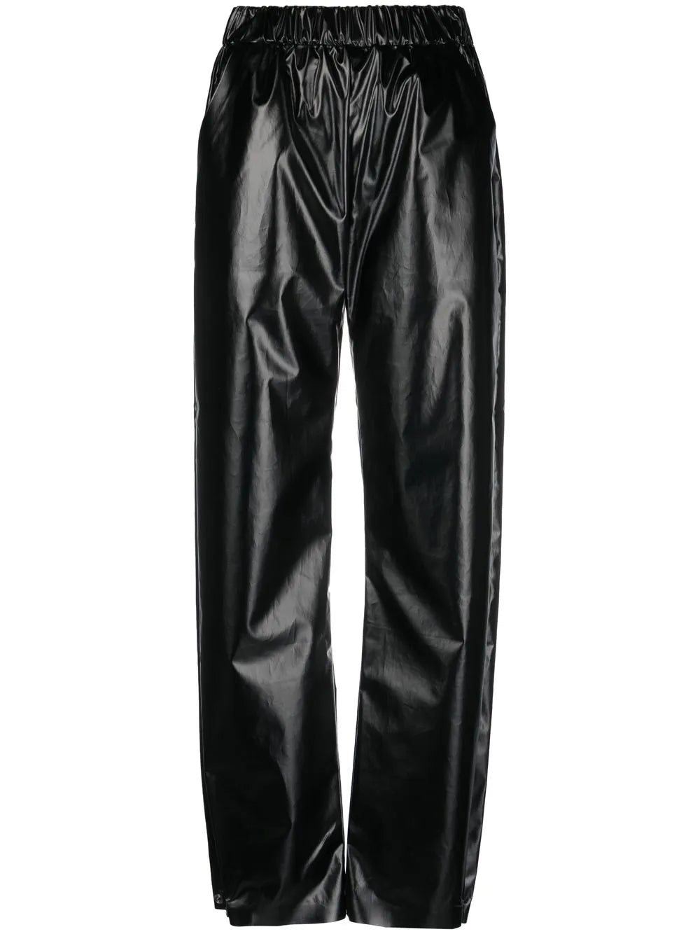 High-Shine Straight-Leg Trousers