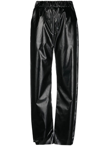 High-Shine Straight-Leg Trousers