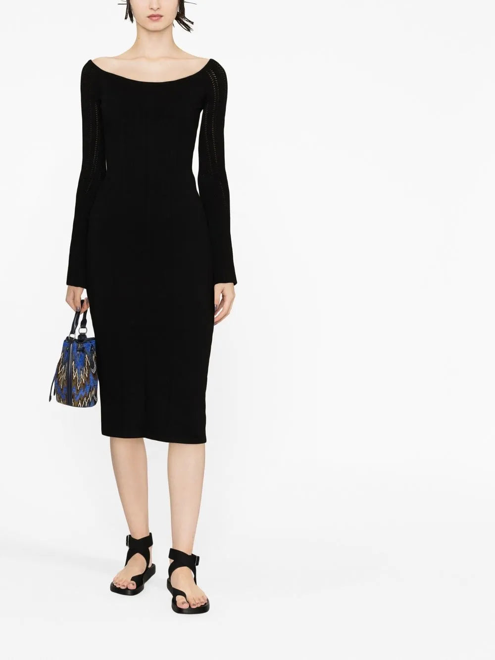 Boat Neck Knit Dress