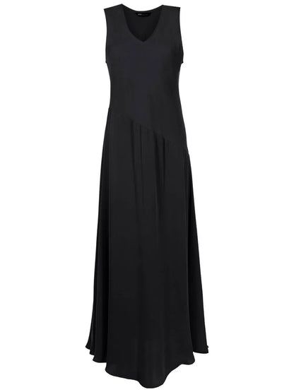 V-Neck Full-Length Dress