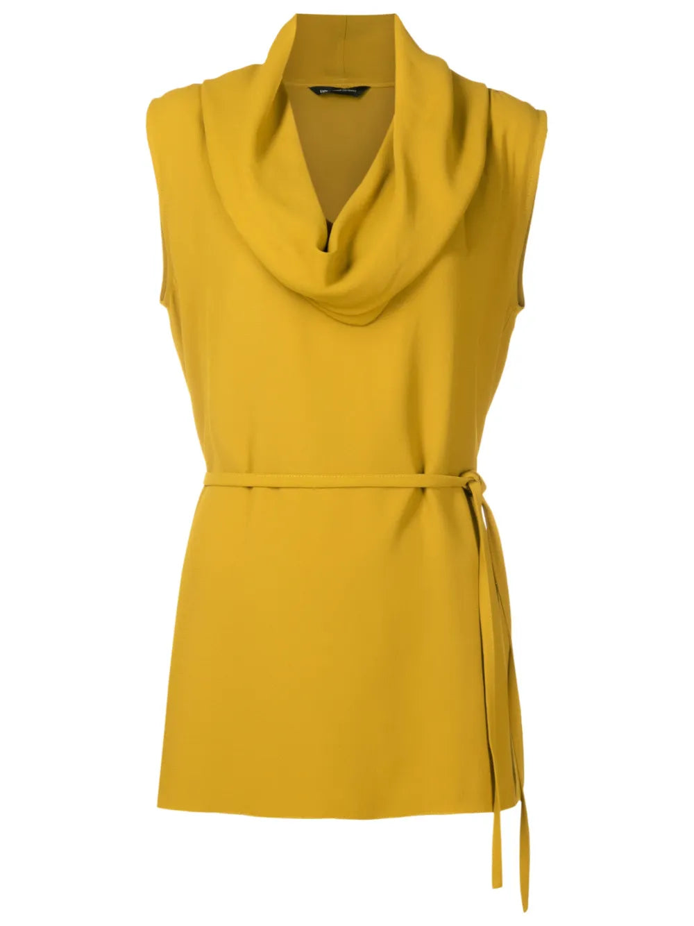 Cowl-Neck Tied-Waist Blouse
