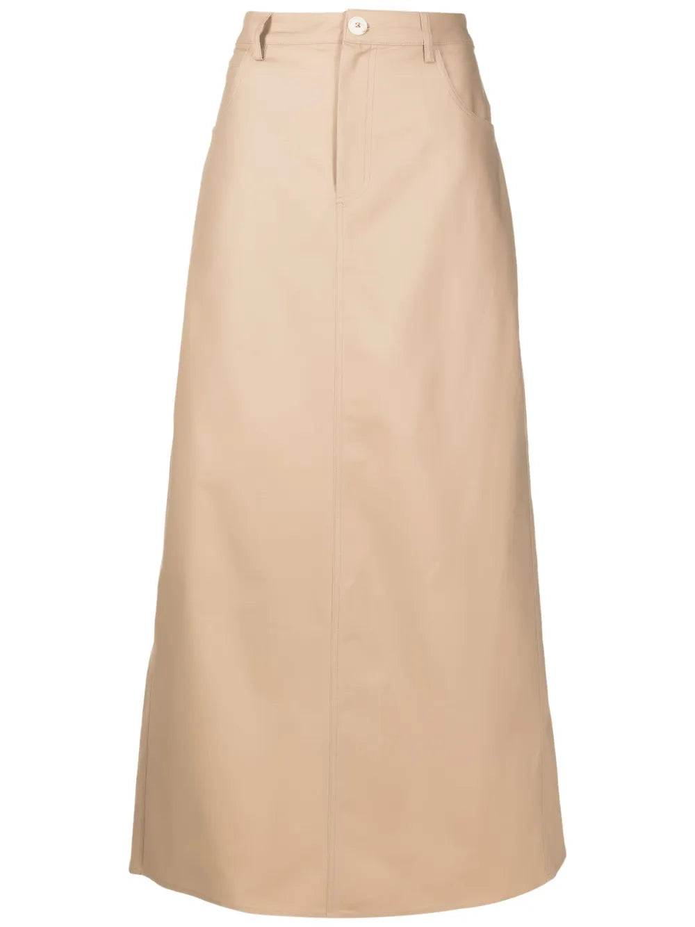 Lona Faux-Leather Midi Skirt