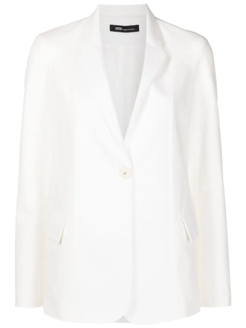 Notched-Lapels Single-Breasted Blazer