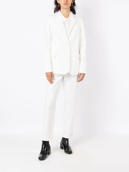Notched-Lapels Single-Breasted Blazer