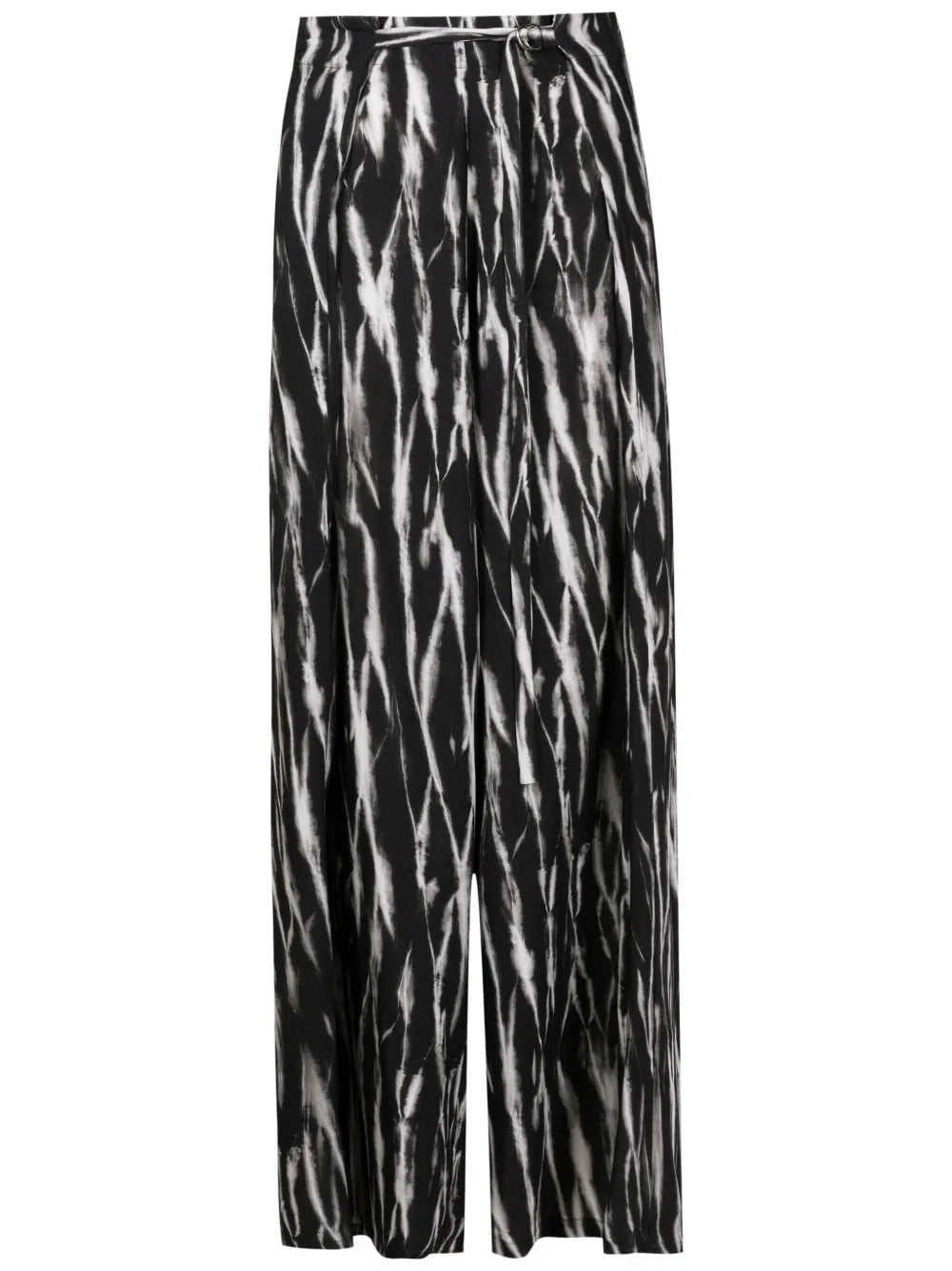 Graphic-Print Wide-Leg Trousers