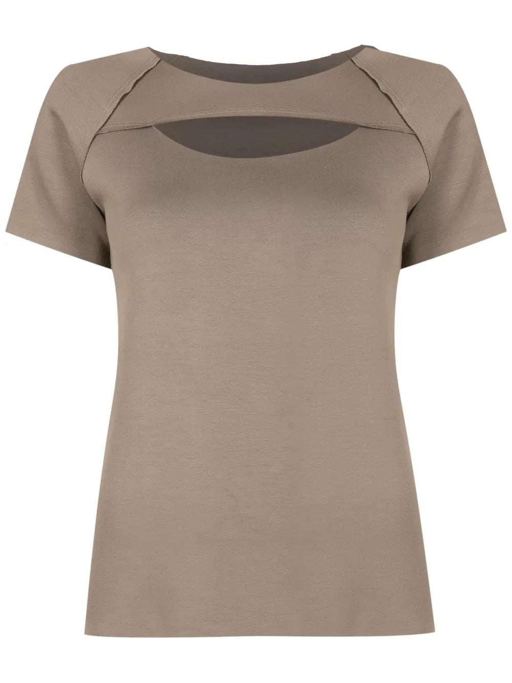 Cut-Out Cotton T-Shirt