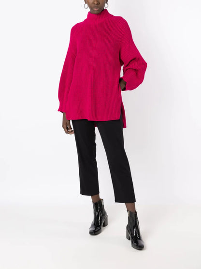 High-Neck Knitted Jumper