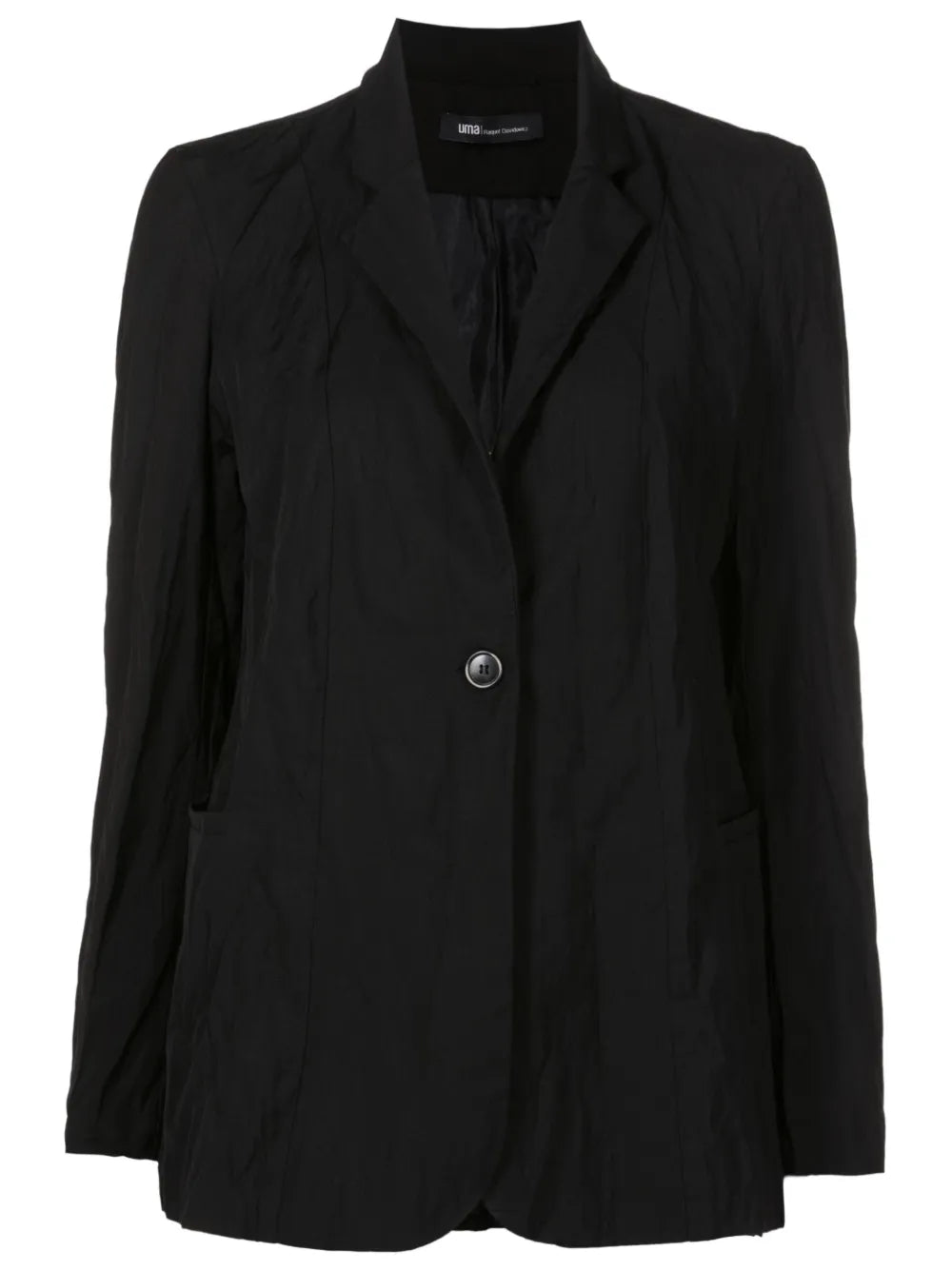 Crinkled-Finish Narrow-Lapels Blazer