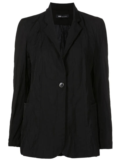 Crinkled-Finish Narrow-Lapels Blazer