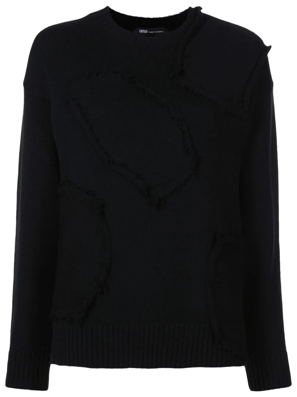 Patch-Detail Knitted Jumper