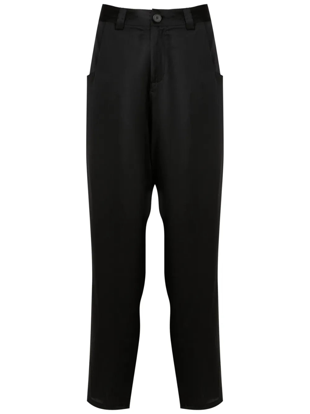 Straight-Leg Silk Trousers