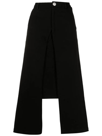 Front-Slit Detail Midi Skirt