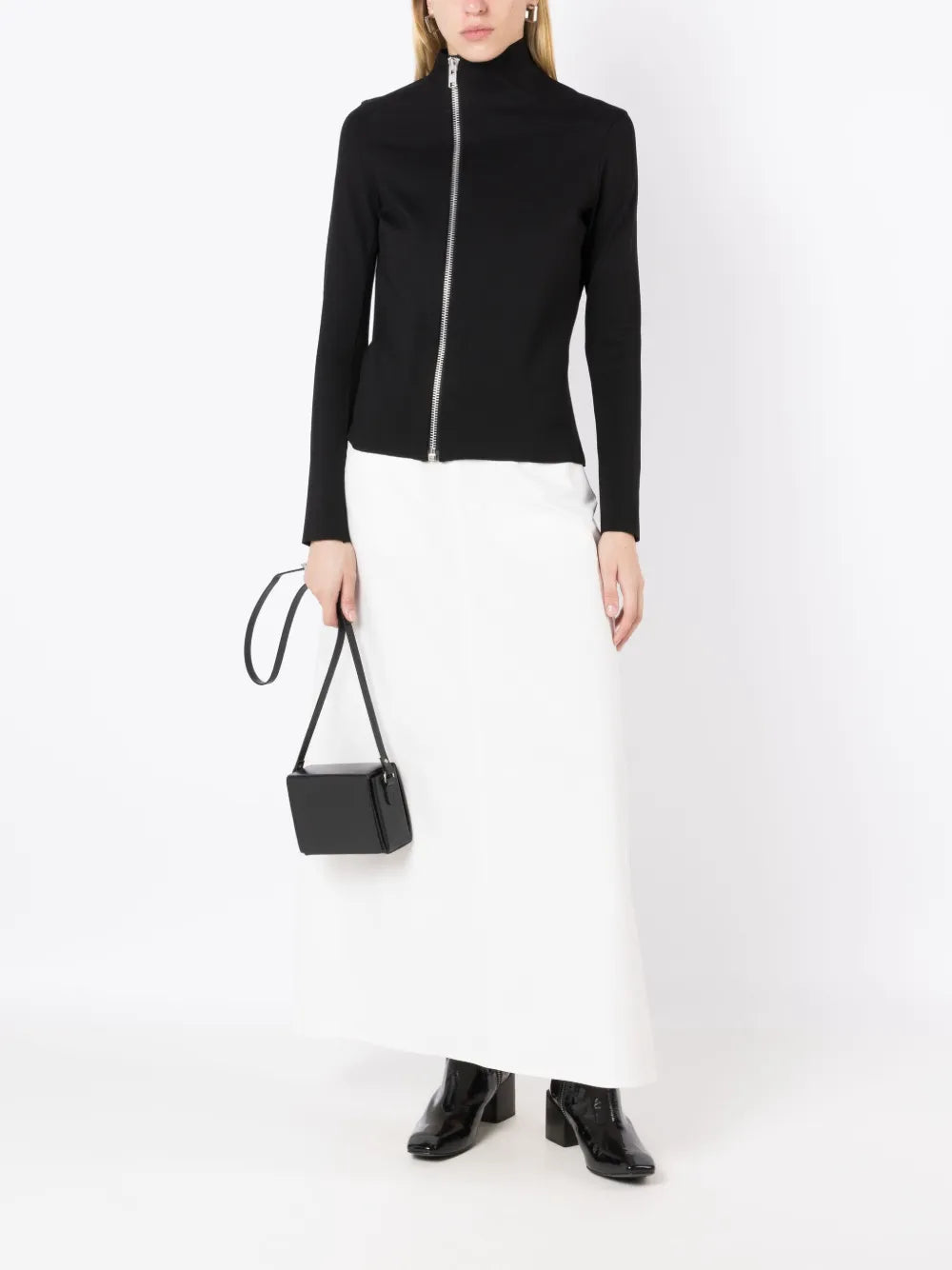 Asymmetric Zip-Up Fitted Jacket