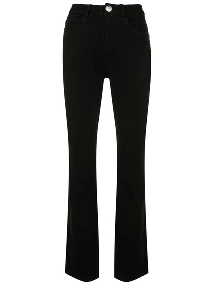 Flared-Cut Leg Trousers