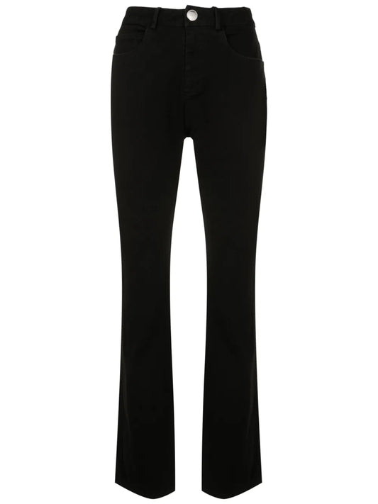 Flared-Cut Leg Trousers