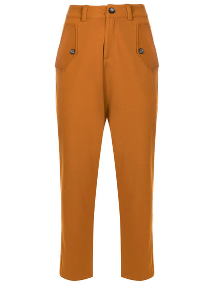 High-Waisted Cropped Trousers