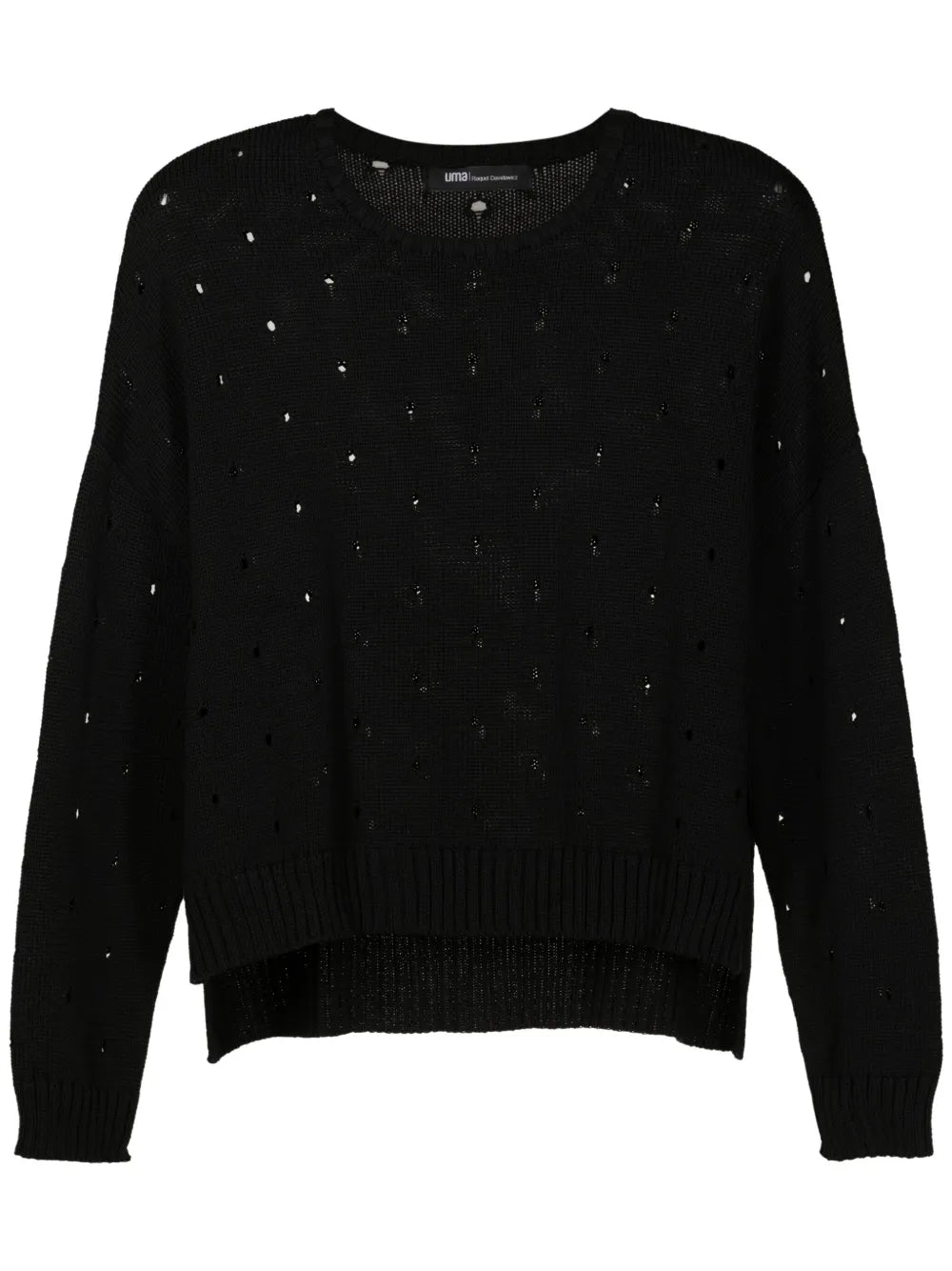 Perforated-Detail Knit Jumper