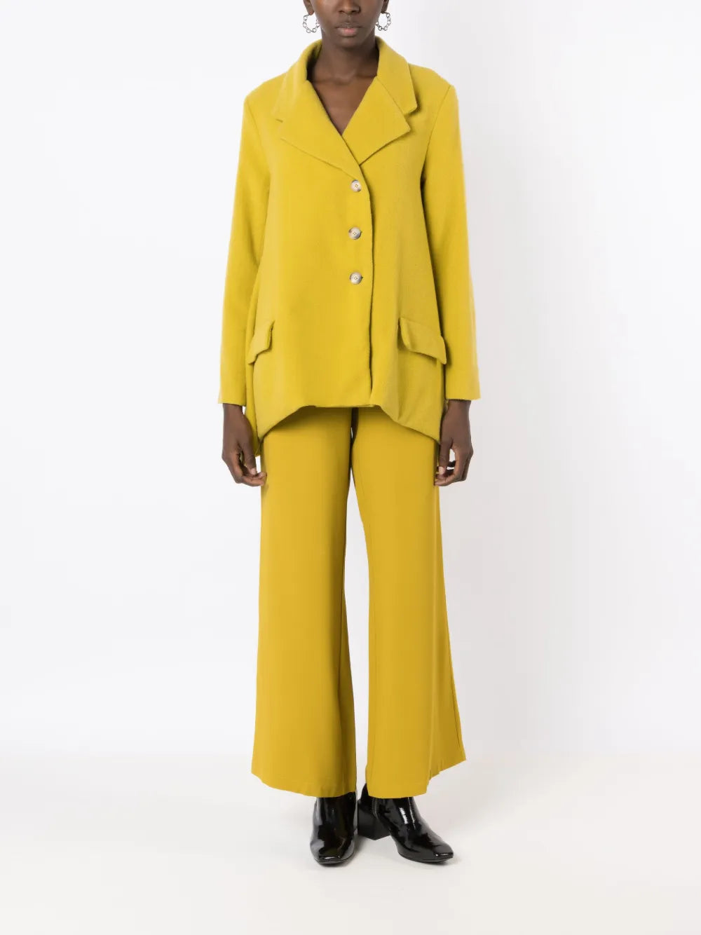 Asymmetric Wide-Lapels Blazer
